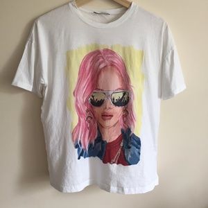 ZARA Billie Eilish Inspired Graphic Tee